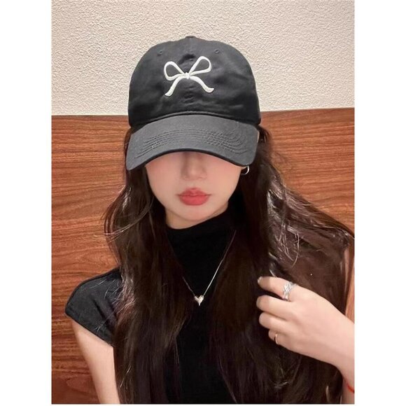 Women’s Cotton Bow Baseball Cap UV Sun Hat Travel Hiking Summer Accessories main image 4